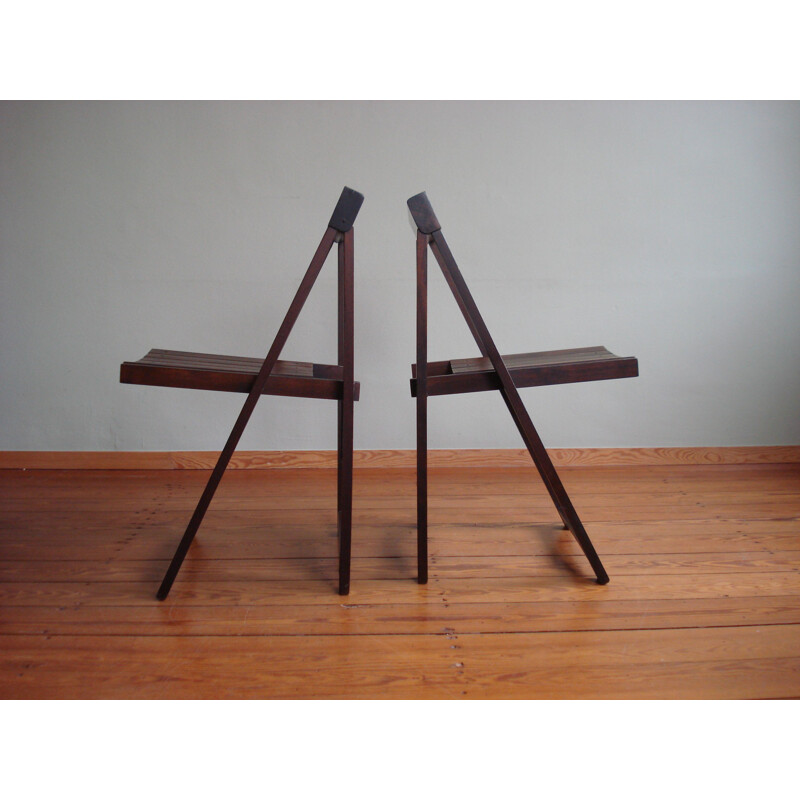 Set of 6 vintage folding chairs by Aldo Jacober for Bazzani, 1960