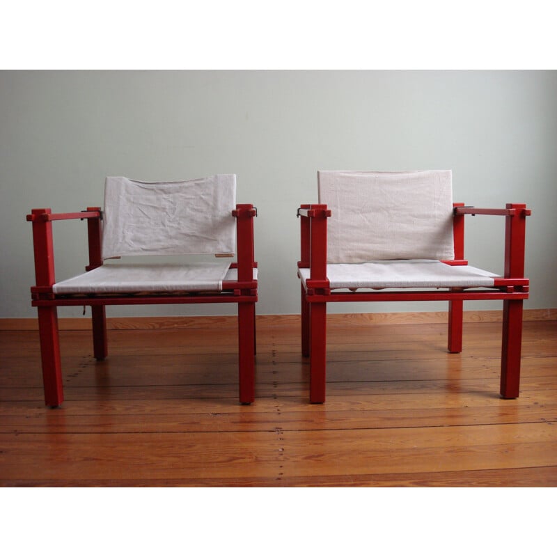 Pair of vintage "Farmer" armchairs by Gerd Lange for Bofinger, 1960