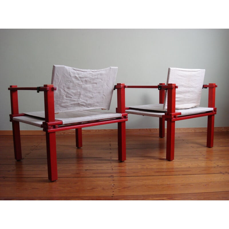 Pair of vintage "Farmer" armchairs by Gerd Lange for Bofinger, 1960