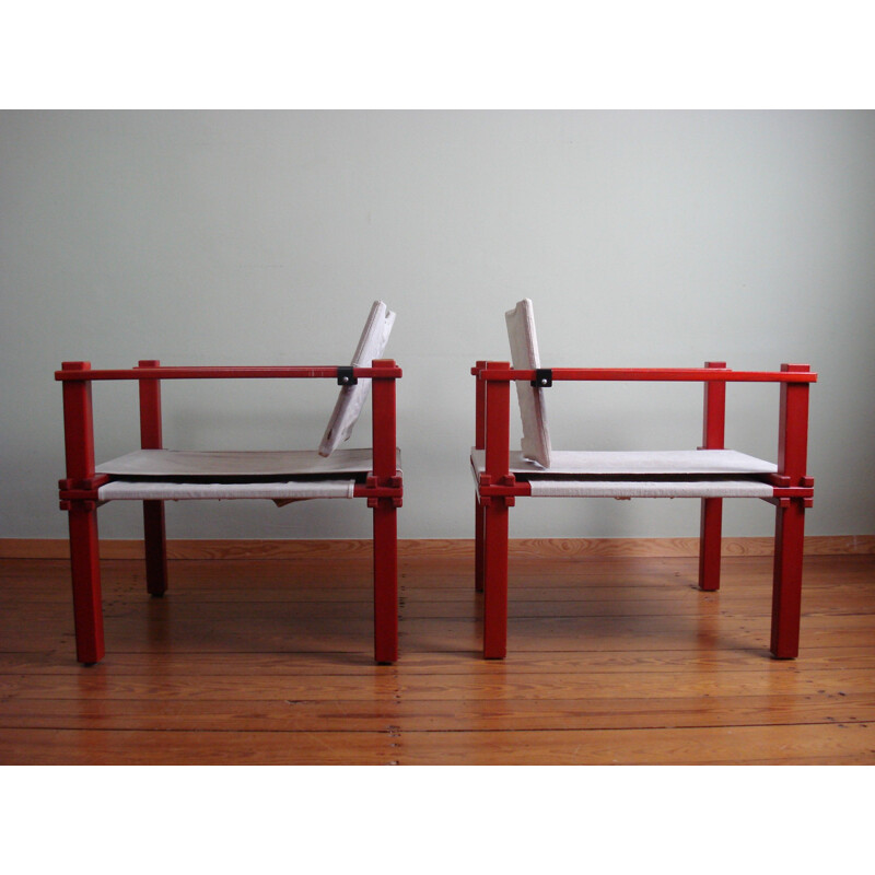 Paar vintage "Farmer" fauteuils van Gerd Lange voor Bofinger, 1960