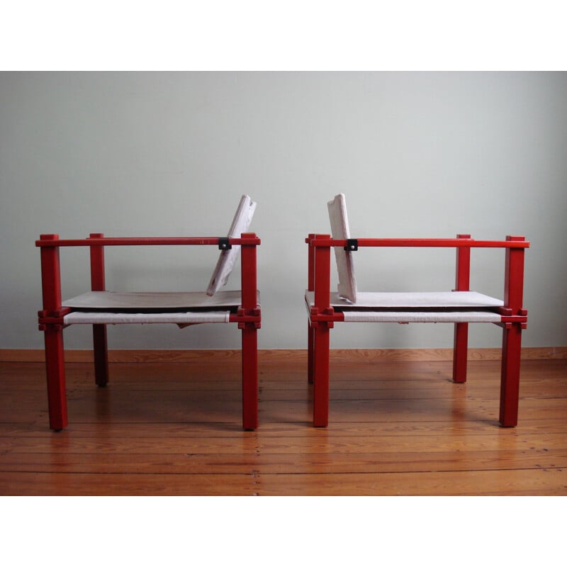 Pair of vintage "Farmer" armchairs by Gerd Lange for Bofinger, 1960