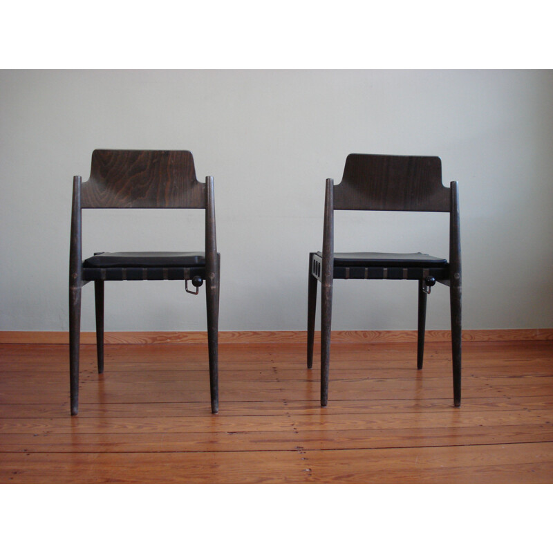 Set of 6 vintage Se120 church chairs by Egon Eiermann, 1950s