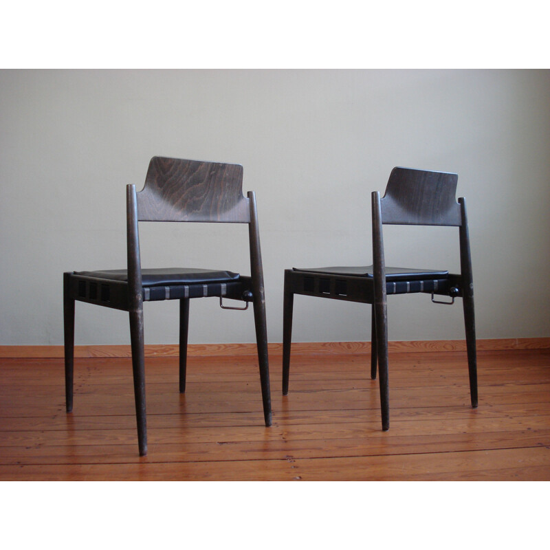 Set of 6 vintage Se120 church chairs by Egon Eiermann, 1950s