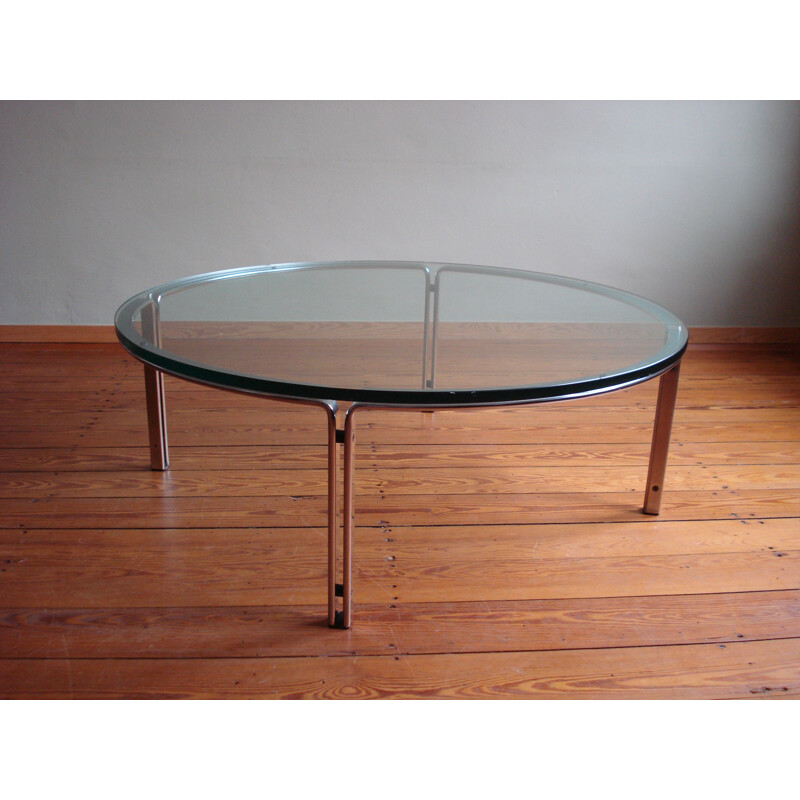 Table basse vintage en verre par Horst Brüning pour Kill International, 1960