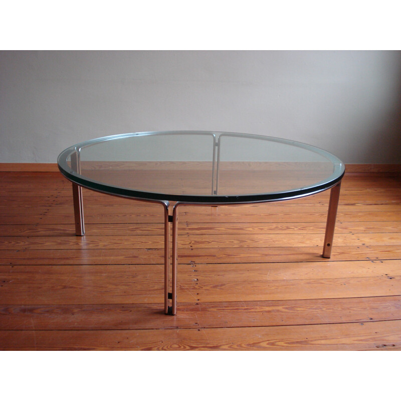 Vintage glass coffee table by Horst Brüning for Kill International, 1960