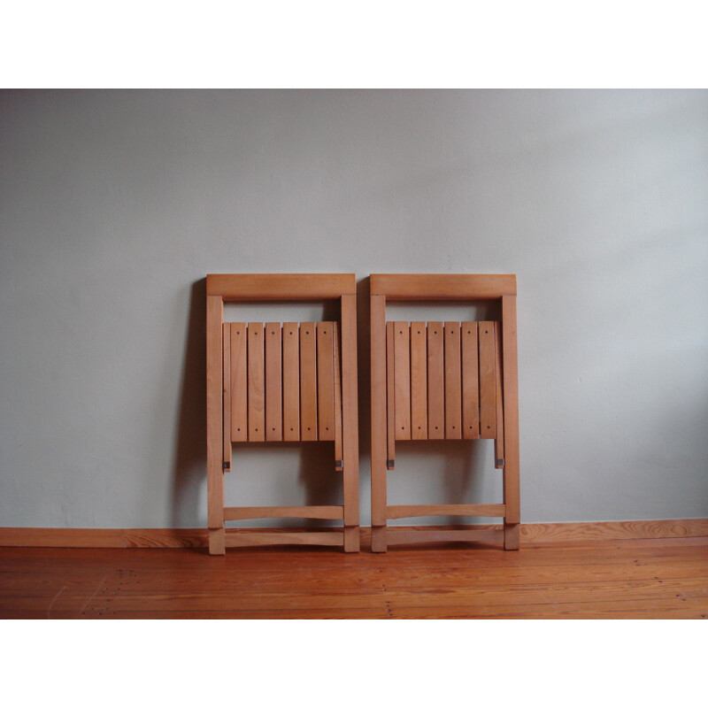 Paire de chaises pliantes d'Aldo Jacober pour Bazzani, 1960