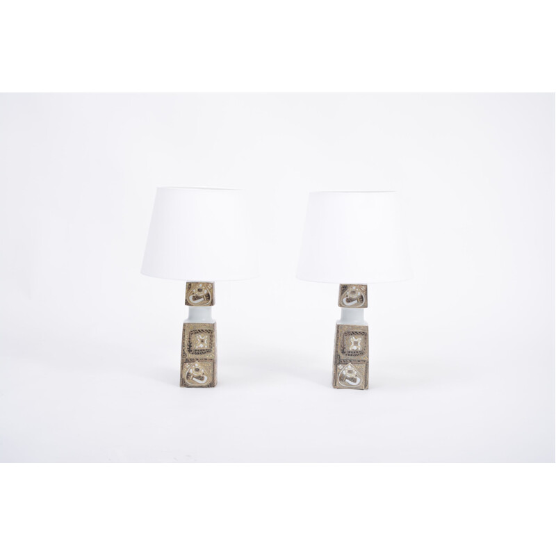 Pair of Danish mid-century table lamps by Nils Thorsson for Fog & Morup, 1960s