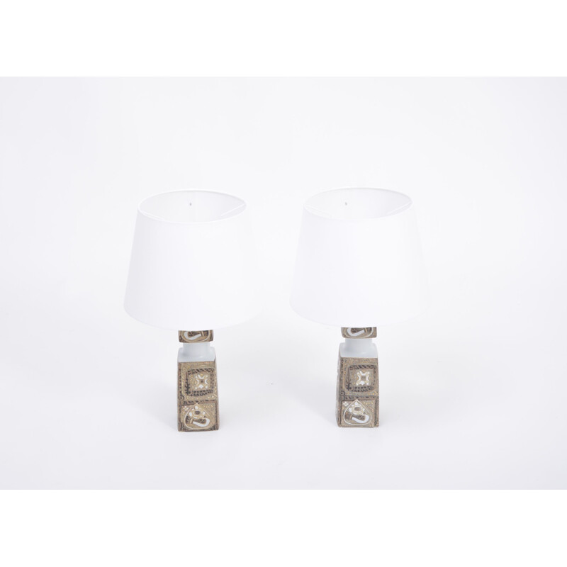 Pair of Danish mid-century table lamps by Nils Thorsson for Fog & Morup, 1960s