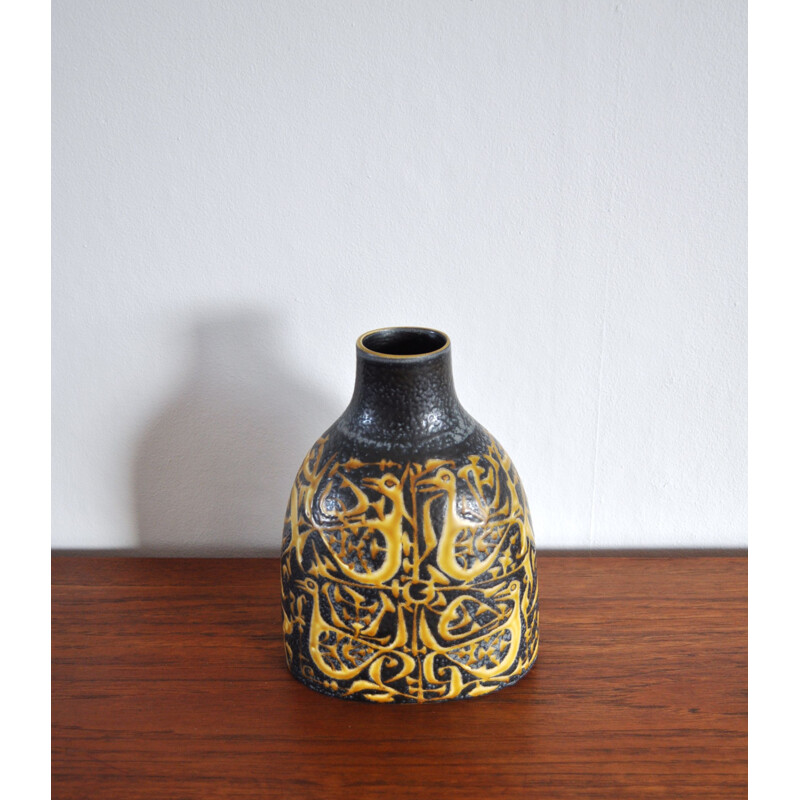 Fajance Baca vintage vase de Nils Thorsson para a Royal Copenhagen, Dinamarca 1965