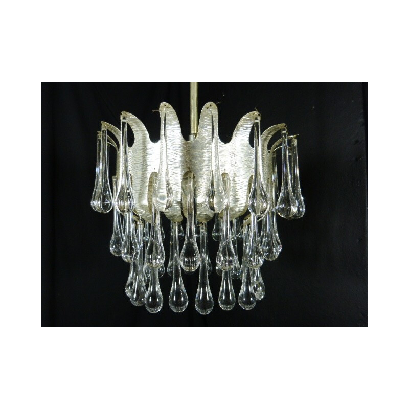 Italian hanging lamp in silver - 1960s