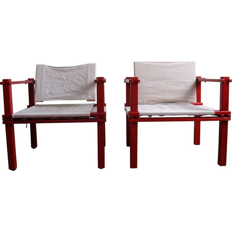 Pair of vintage "Farmer" armchairs by Gerd Lange for Bofinger, 1960