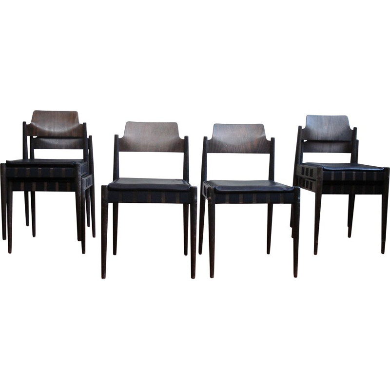 Set of 6 vintage Se120 church chairs by Egon Eiermann, 1950s