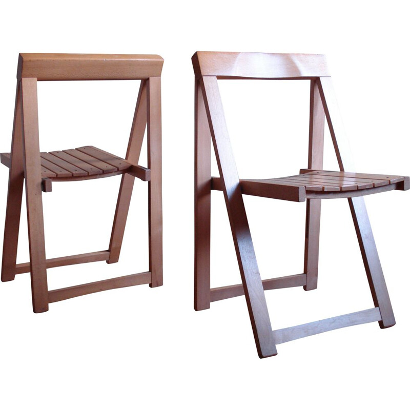 Conjunto de 6 cadeiras dobráveis de faia de Aldo Jacober para Bazzani, 1960