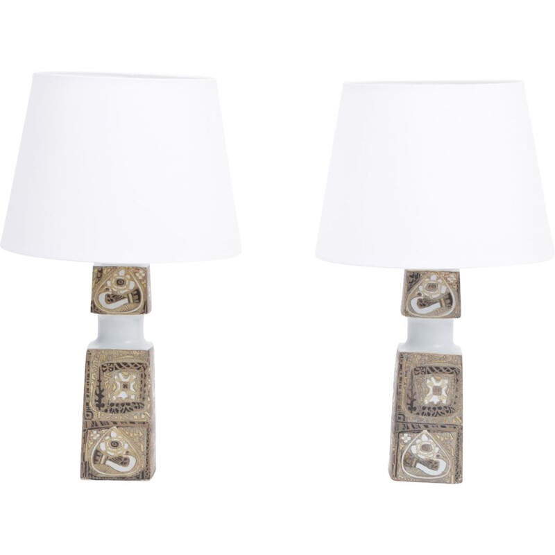 Pair of Danish mid-century table lamps by Nils Thorsson for Fog & Morup, 1960s