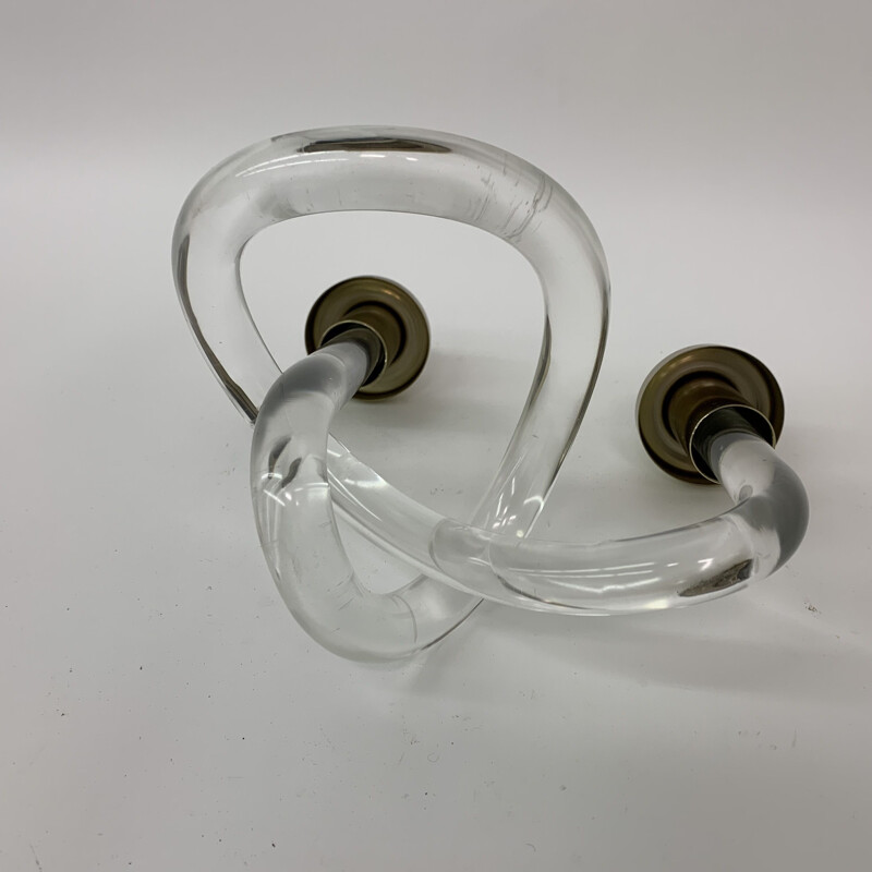 Vintage lucite candlestick by Dorothy Thorpe Pretzel, 1940s