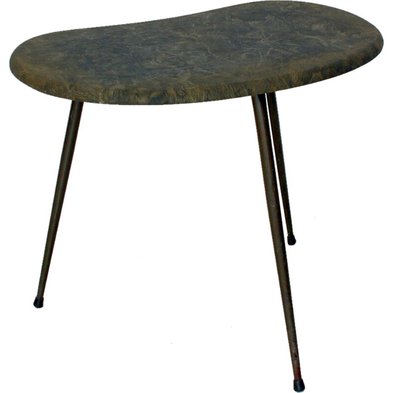 Mid-century side table in wood and metal - 1950s