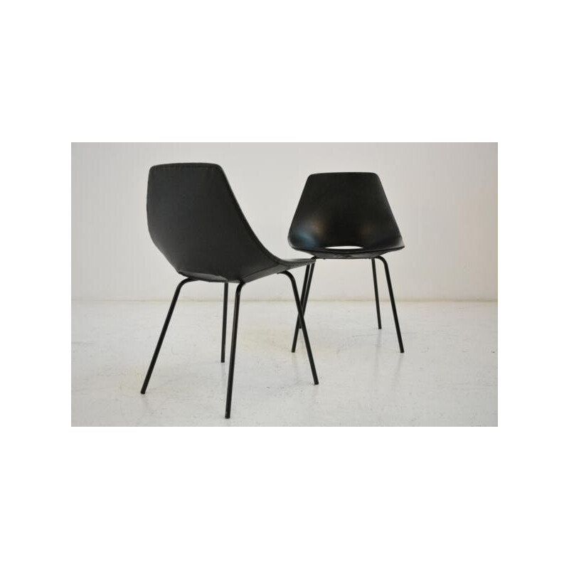 Pair of "Tonneau" chairs, Pierre GUARICHE - 1954
