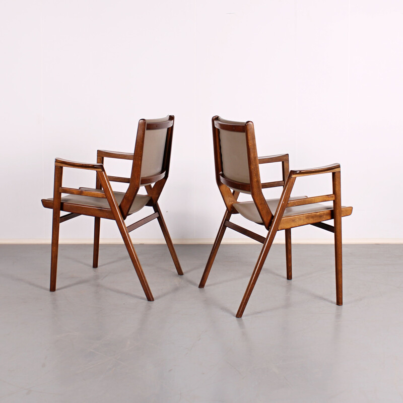 Set of 4 vintage dining chairs by Frantisek Jirák