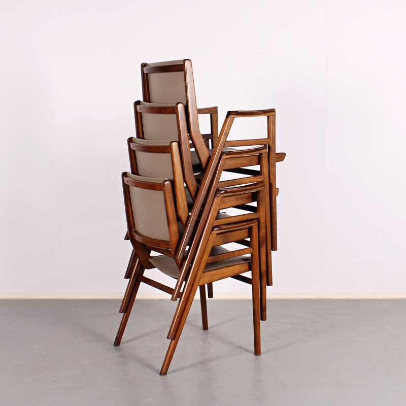 Ensemble de 4 chaises vintage de Frantisek Jirák