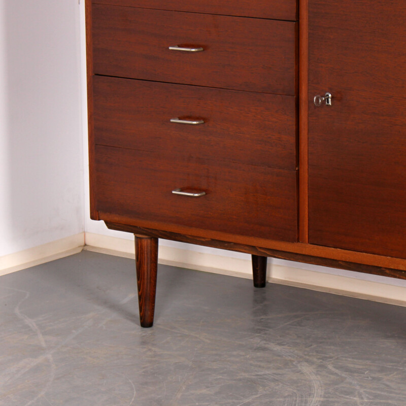 Vintage wood display cabinet, 1960s