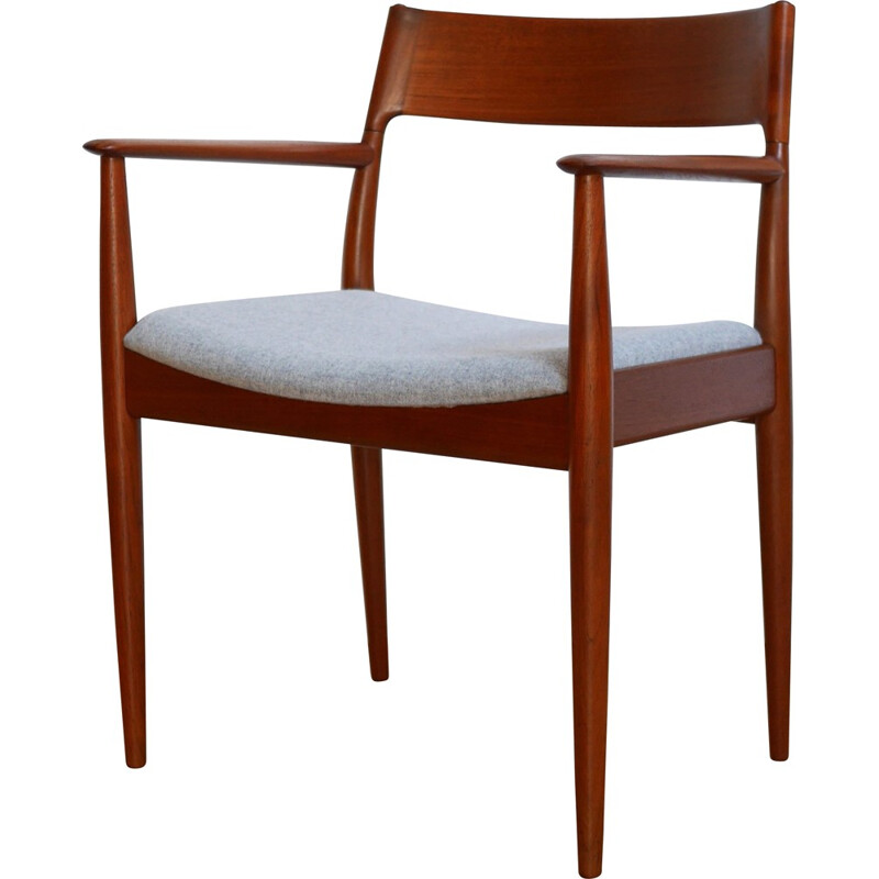 Desk chair in teak and wool, HOVMAND OLSEN - 1960s