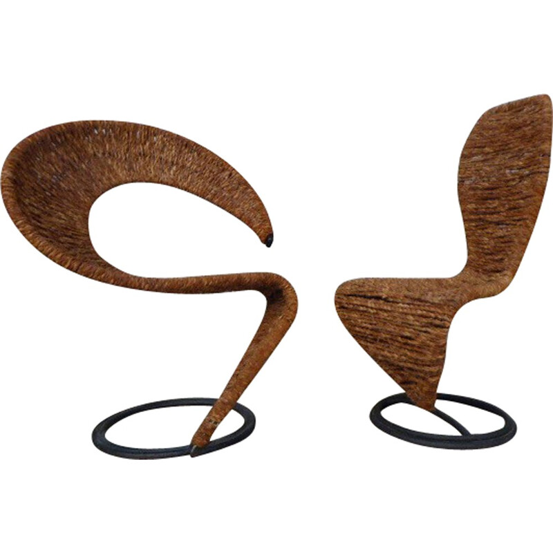 Pair of "S" chair, Tom DIXON - 1988