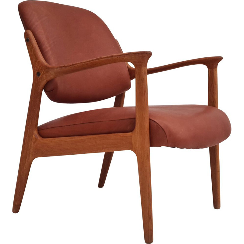 Domus" vintage lederen fauteuil van Inge Andersson, Zweden 1960