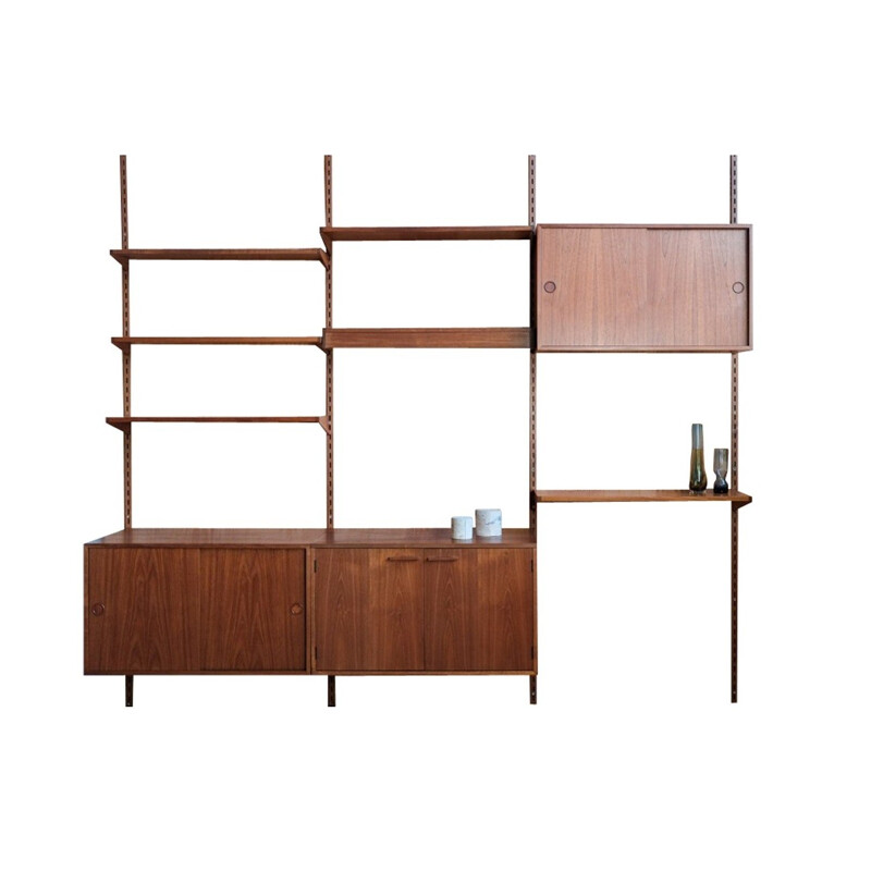 FM wall system in teak, Kai KRISTIANSEN - 1960s