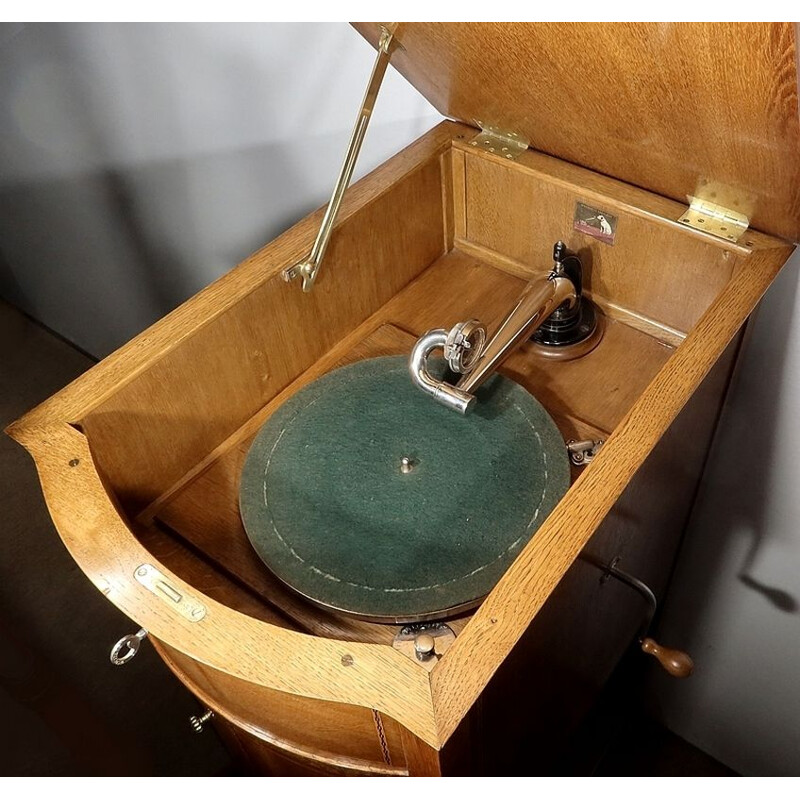 Vintage-Musikmöbel Grammophon "Die Stimme seines Meisters"