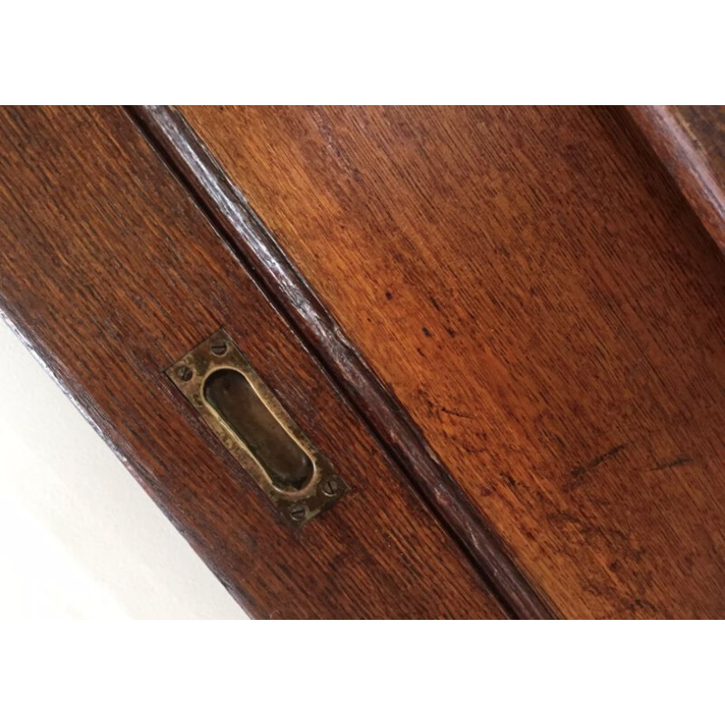 Paire de portes vintage coulissantes en chêne