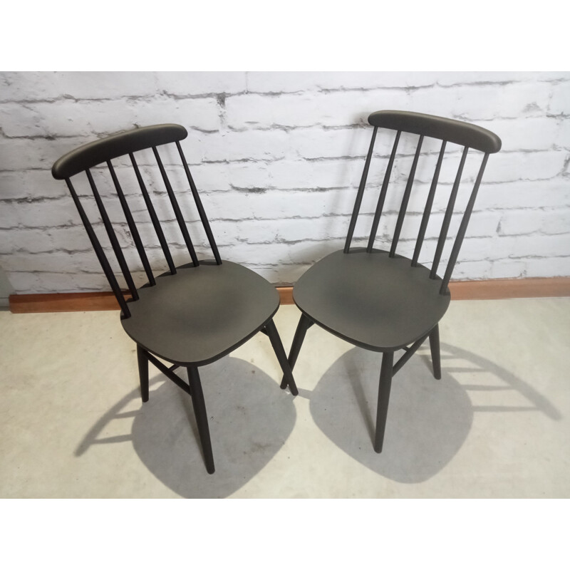 Set of 4 vintage Dutch Pastoe chairs in the style of Ilmari Tapiovaara, 1960s