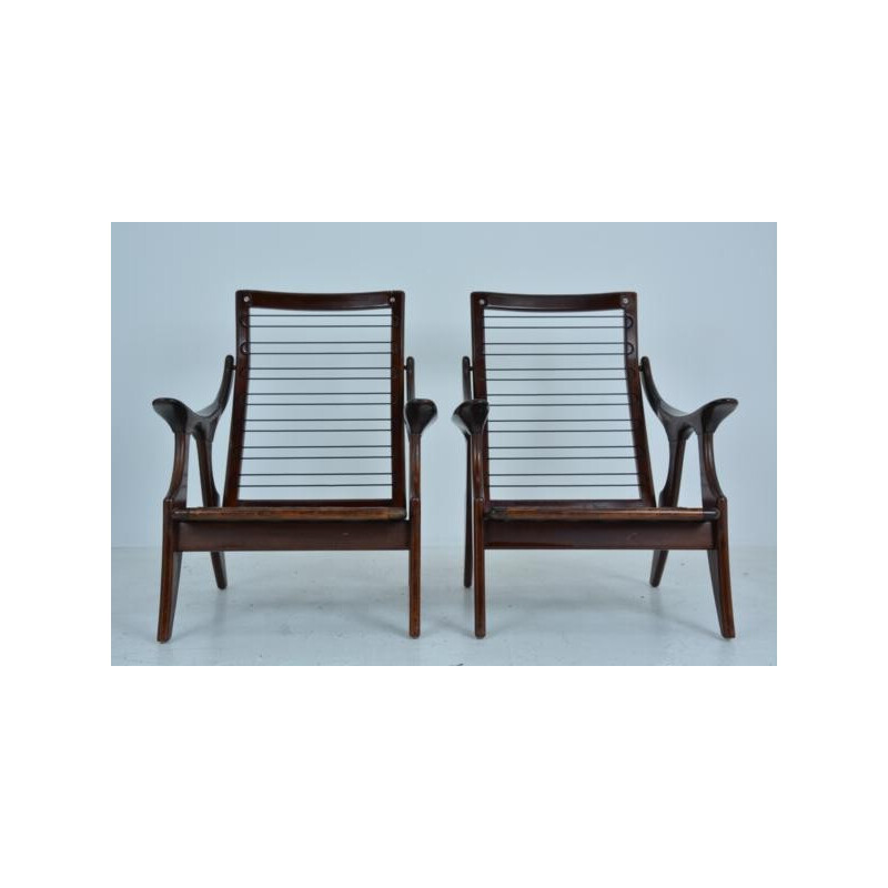 Pair of Webe armchairs, Louis VAN TEEFELEN - 1960s