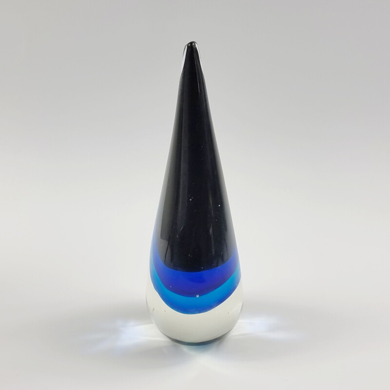 Mid-century Sommerso Murano glass sculpture by Flavio Poli, Italy 1960s