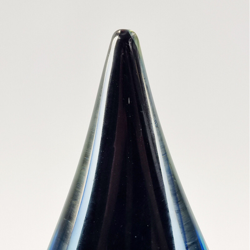 Mid-century Sommerso Murano glass sculpture by Flavio Poli, Italy 1960s