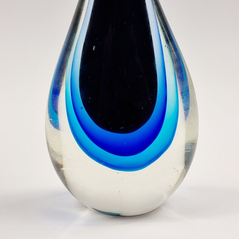 Mid-century Sommerso Murano glass sculpture by Flavio Poli, Italy 1960s