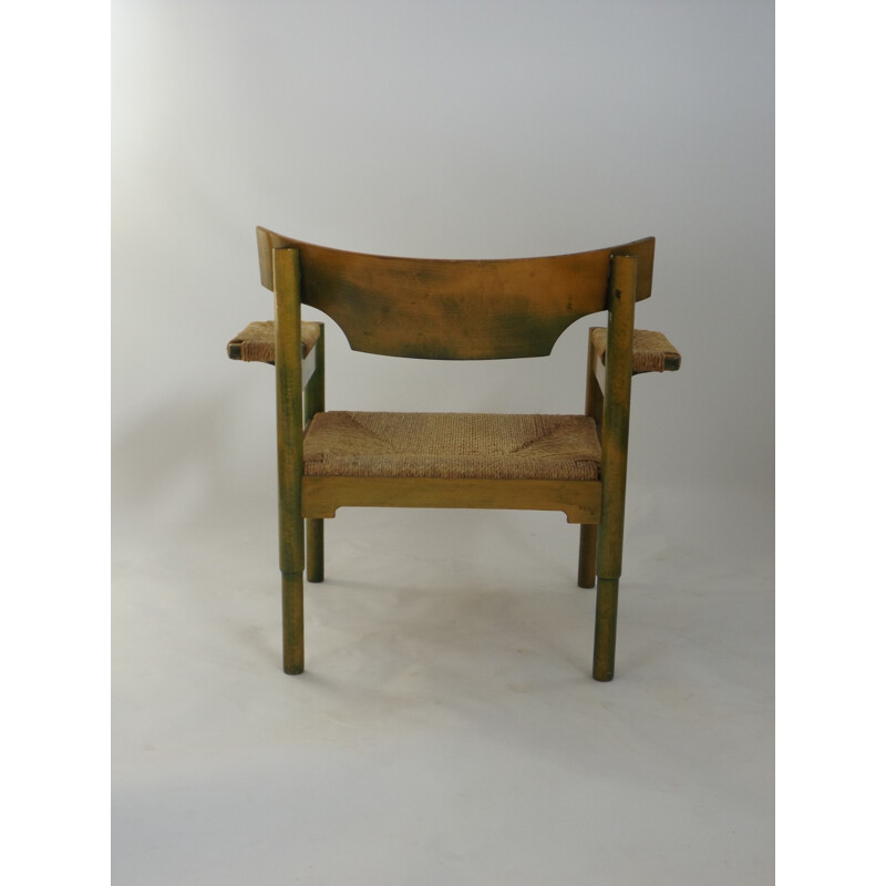 Chaise "Carimate" Cassina en bois, Vico MAGISTRETTI - 1950