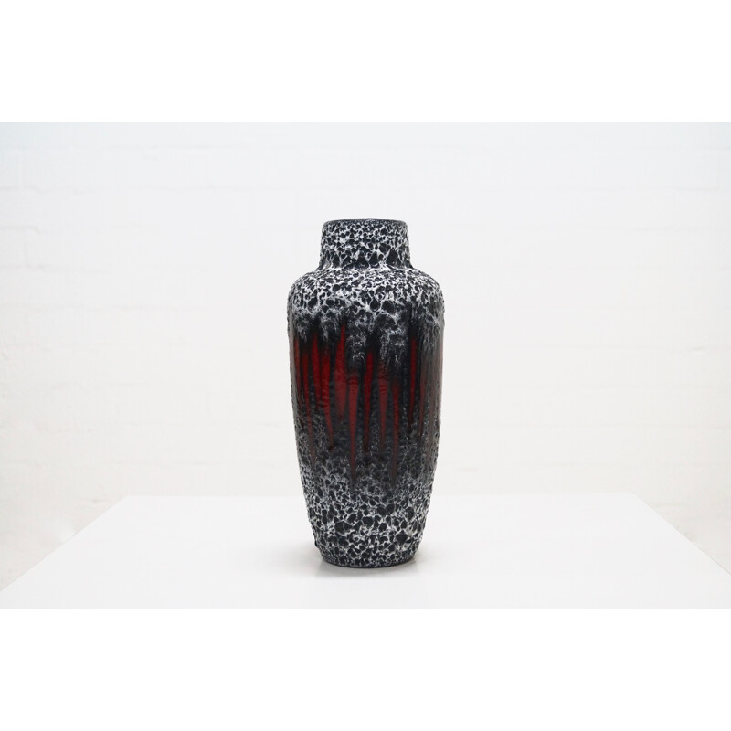 German Bay Keramik vase in fat lava ceramic - 1960s