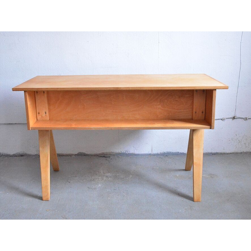 Dutch "EB02" desk in birch, Cees BRAAKMAN  - 1950s