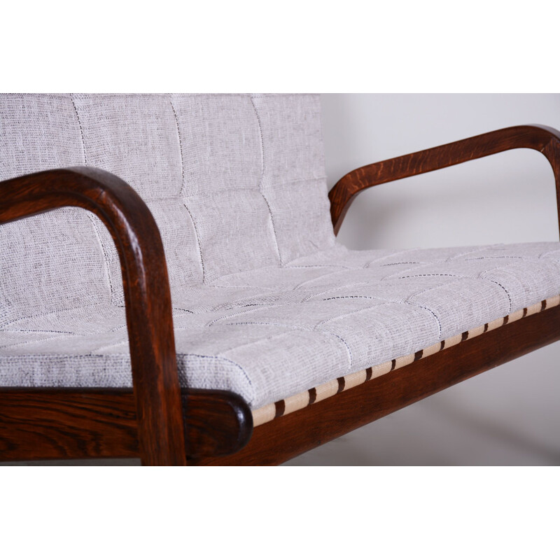 Vintage-Sofa aus Buchenholz und gepolstert von Jan Vanek, 1950