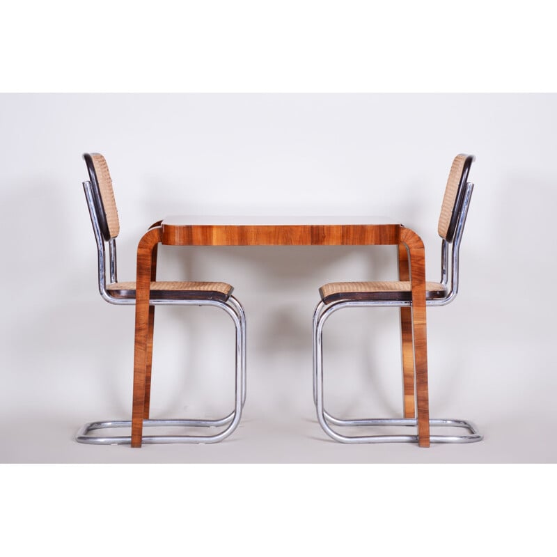 Ein Paar Vintage-Stühle aus Rattan und Holz von Mercel Breuer, Deutschland 1930