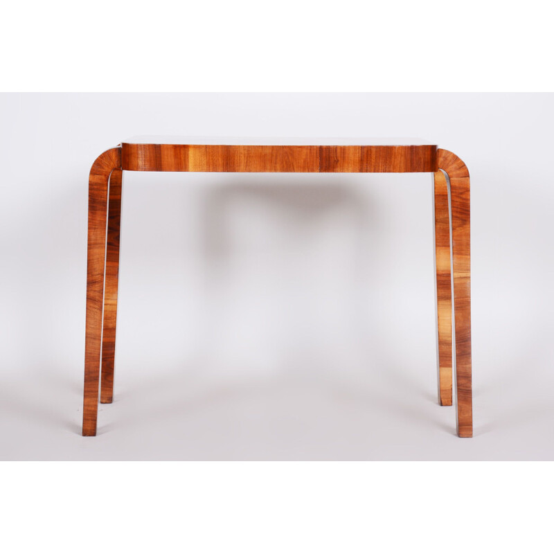 Vintage art deco walnut coffee table by Halabala for Up Zavody, 1930