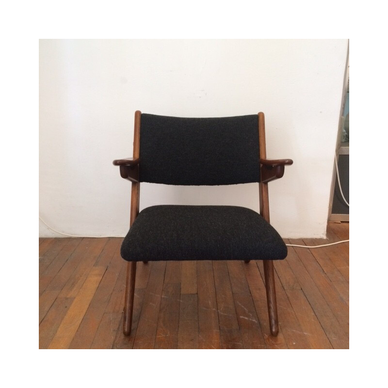 Danish re-upholstered armchair, Arne HOVMAND OLSEN - 1970s