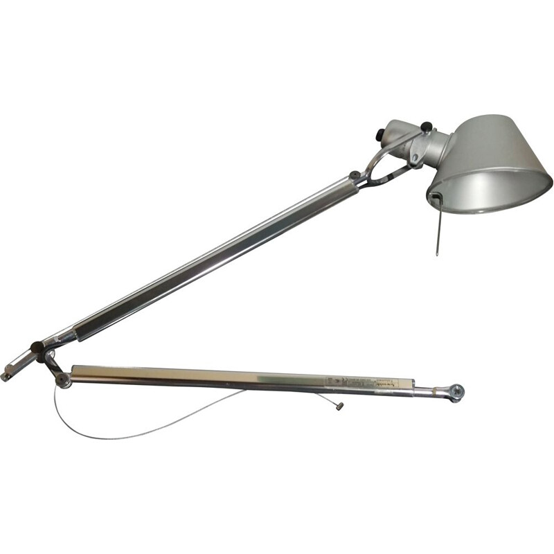 Vintage architectenlamp in aluminium model tolomeo van artemide door Michele de Lucchi en Giancarlo Fassina