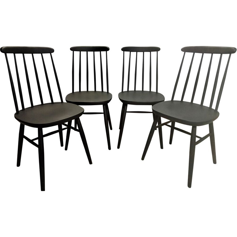 Set of 4 vintage Dutch Pastoe chairs in the style of Ilmari Tapiovaara, 1960s