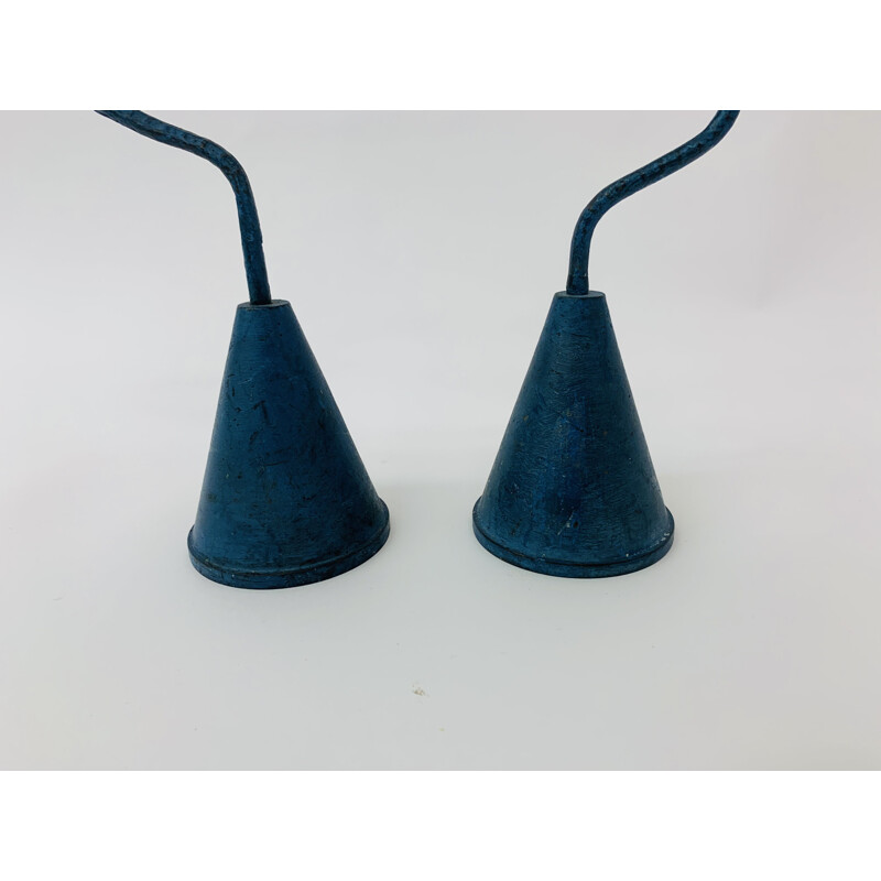Pair of vintage memphis candle holders, 1980