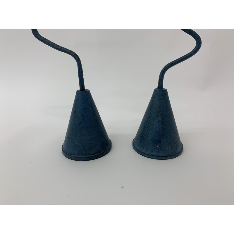 Pair of vintage memphis candle holders, 1980