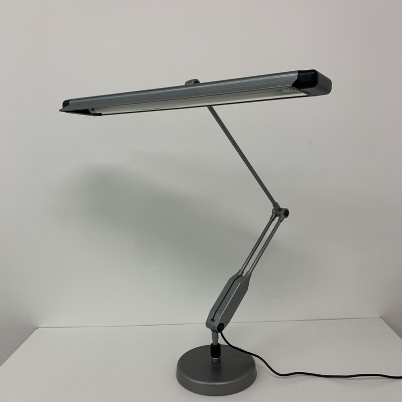 Lámpara de escritorio vintage regulable posmoderna, 1980