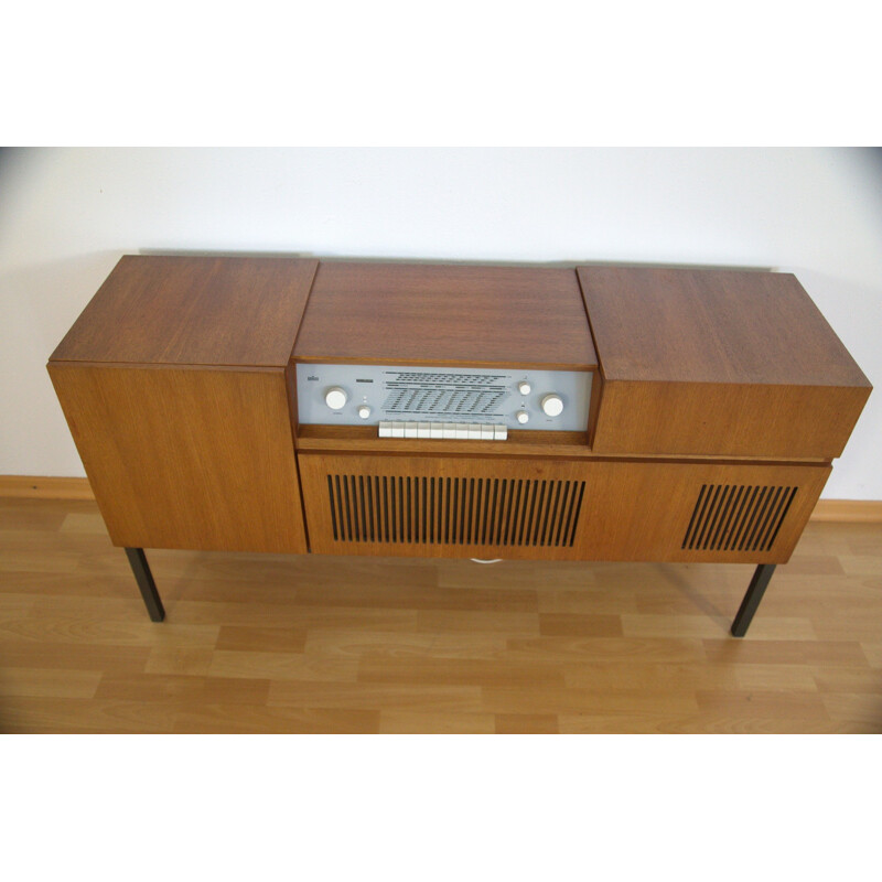 Teak Braun "HM 6" stereo cabinet, Herbert HIRCHE - 1960s