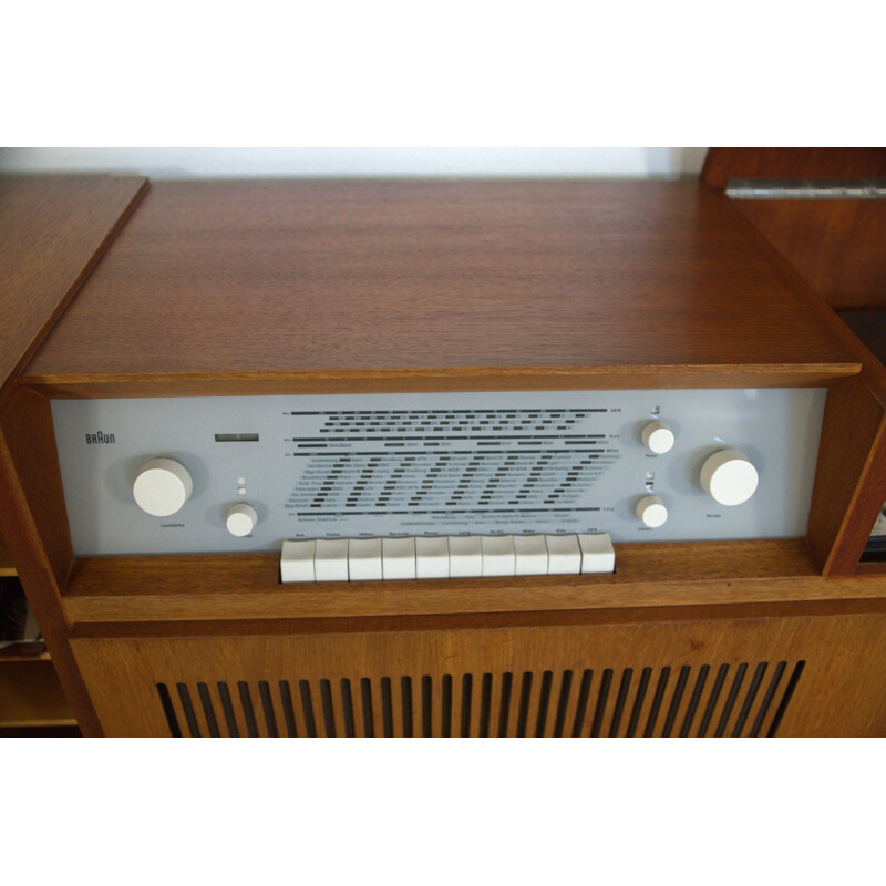 Teak Braun "HM 6" stereo cabinet, Herbert HIRCHE - 1960s