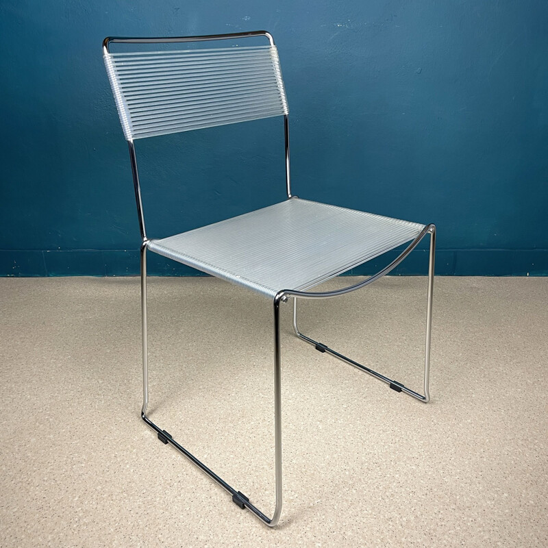 Ensemble de 4 chaises vintage Spaghetti de Giandomenico Belotti pour Alias, Italie 1980